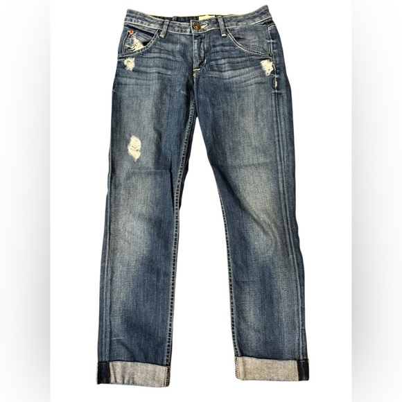 Hudson Jeans Denim - Hudson Jeans Women's Straight Leg in Distressed Blue